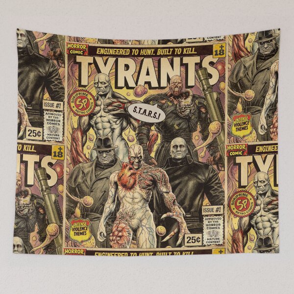 Item preview, Resident Evil Tyrants Retro Vintage Comic Cover Art designed and sold by Back2Collage.
