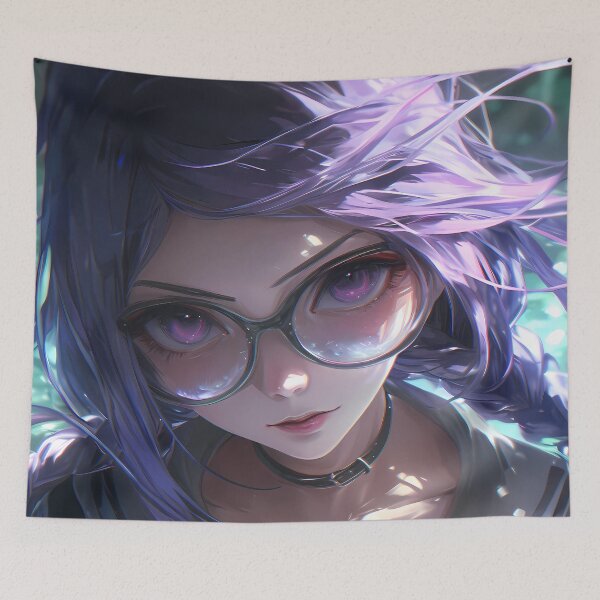 Item preview, Toko Fukawa Danganronpa Glasses Glow School Uniform Portrait designed and sold by TanglenRabbit.