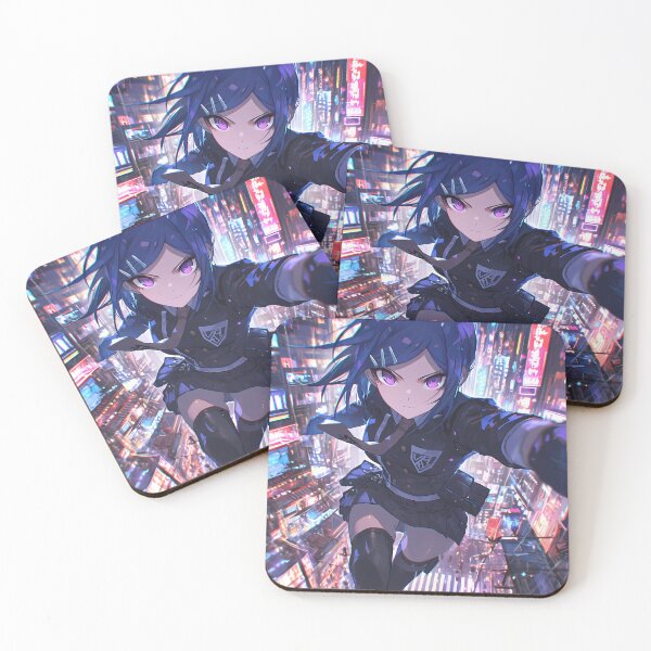 Item preview, Mukuro Ikusaba Danganronpa Cyberpunk Neon City Lights Dynamic Leap designed and sold by TanglenRabbit.