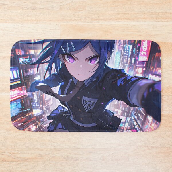Item preview, Mukuro Ikusaba Danganronpa Cyberpunk Neon City Lights Dynamic Leap designed and sold by TanglenRabbit.
