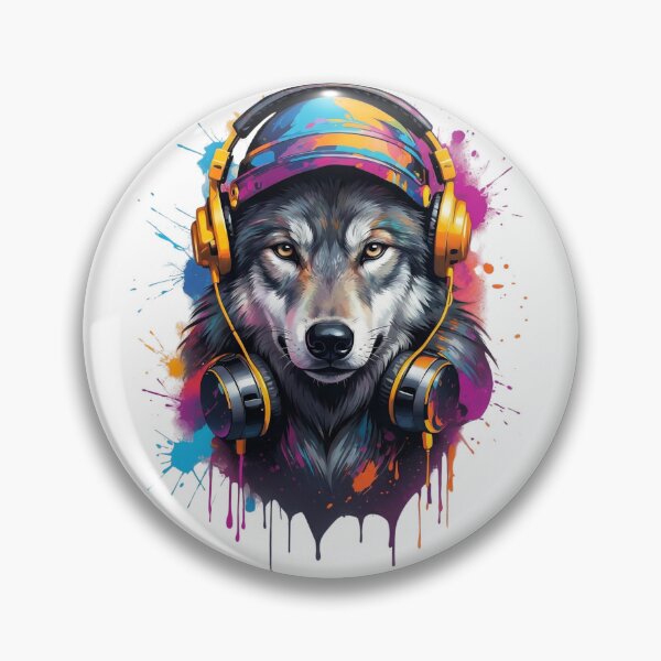 Item preview, olf Headphones Streetwear Design – Cool Music Wolf Urban Art | Aesthetic Animal Illustration designed and sold by MyStore2025.