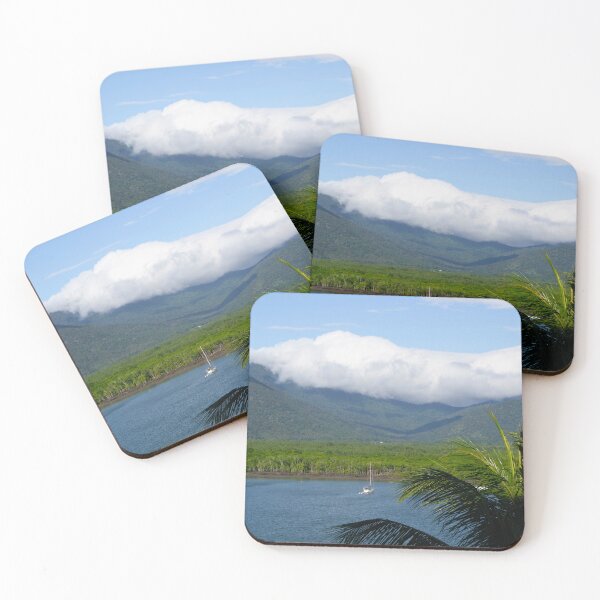 Item preview, Cloud Waterfall Spilling Over Rainforest Mountains. Trinity Inlet, Cairns, Far North Queensland designed and sold by Mat Wills Photography.