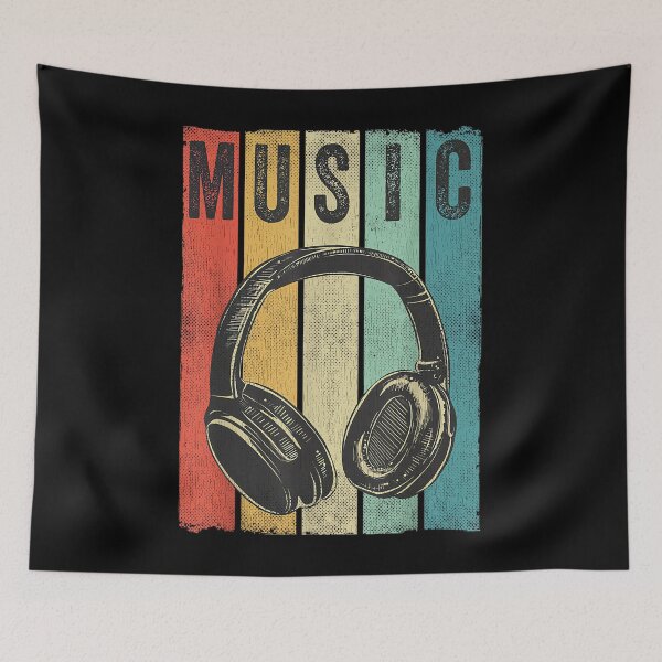 Item preview, Electronic Music Lover DJ Gift Vintage Retro Headphones designed and sold by KudoJunichironl.