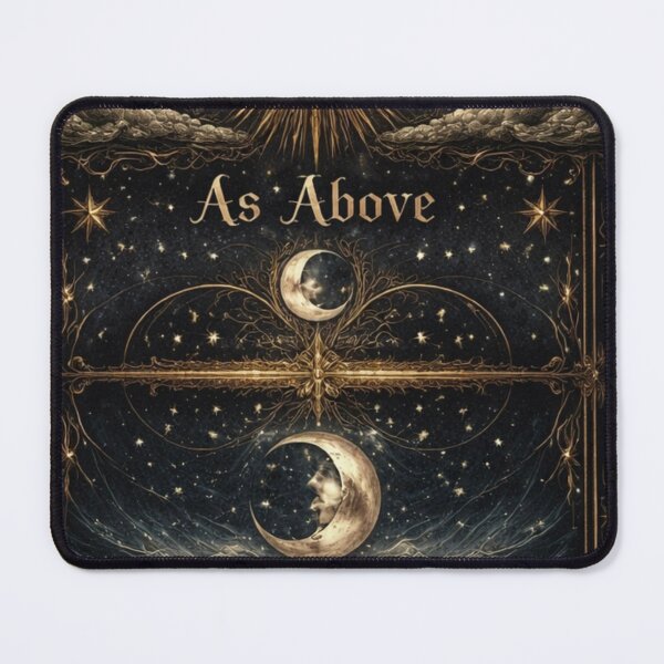 Item preview, As Above So Below Celestial Art, Sun Moon Spiritual Balance, Hermetic Philosophy Cosmic Design, Mystical Universe Aesthetic designed and sold by Aurora & Ink Artworks .