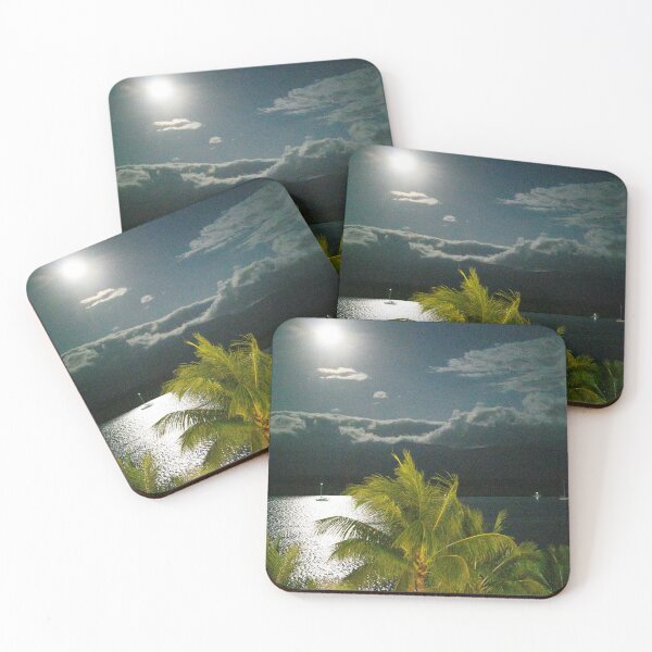 Item preview, Full Moon Over Trinity Inlet Cairns Moonlight Reflecting on Water. Tropical Queensland designed and sold by Mat Wills Photography.
