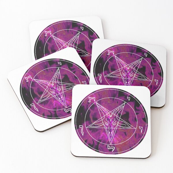 Item preview, Baphomet Pentagram with Purple Flames designed and sold by ShadowWork666.