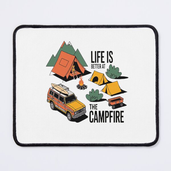 Item preview, Life at the Campfire Hiking Outdoors Camping Vibes designed and sold by gandebro.