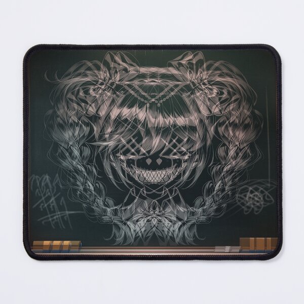 Item preview, Creepy Chalkboard Girl Analog Horror Dark Smile Art designed and sold by Sticker Haven X.