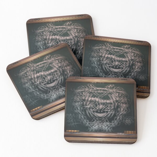 Item preview, Creepy Chalkboard Girl Analog Horror Dark Smile Art designed and sold by Sticker Haven X.