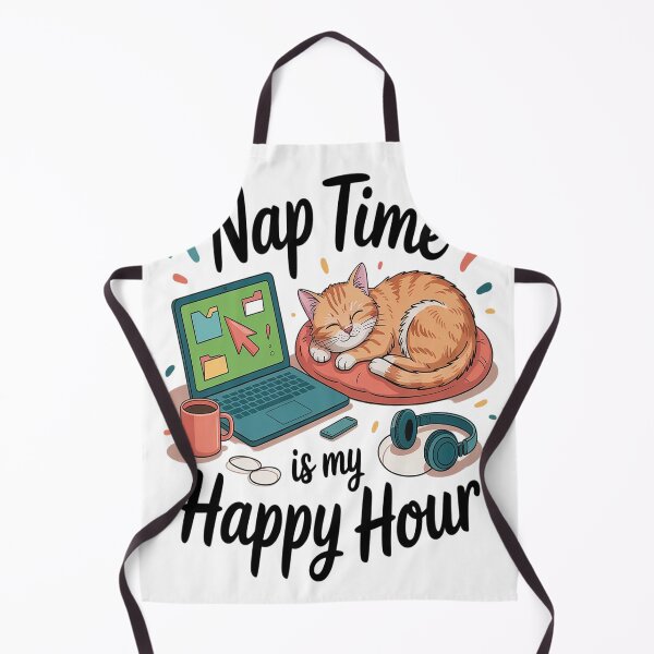 Item preview, Naptime Nap Time Is My Happy Hour Work From Home Office Cat designed and sold by CottonCandyPrin.