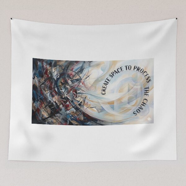 Item preview, Create Space to Process the Chaos – Abstract Motivational Wall Art designed and sold by Meteor Destroyer.