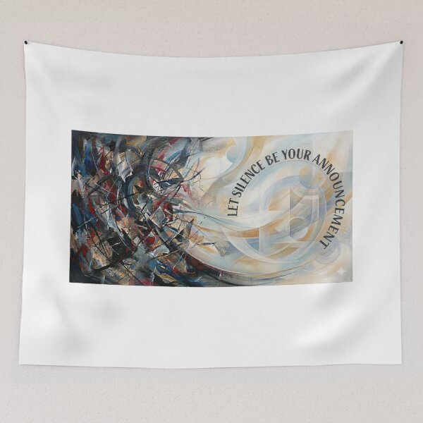Item preview, Let Silence Be Your Announcement – Abstract Motivational Wall Art designed and sold by Meteor Destroyer.