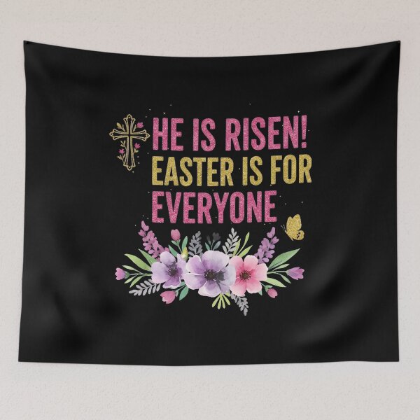 Item preview, He Is Risen Glitter Easter Everyone Shirt Floral X designed and sold by OlyvieArt.