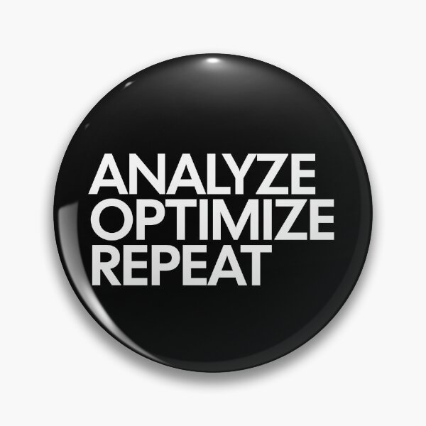 Item preview, Data Analyst Growth Marketer Slogan - Analyze Optimize Repeat (white) designed and sold by MotionBanana Art.