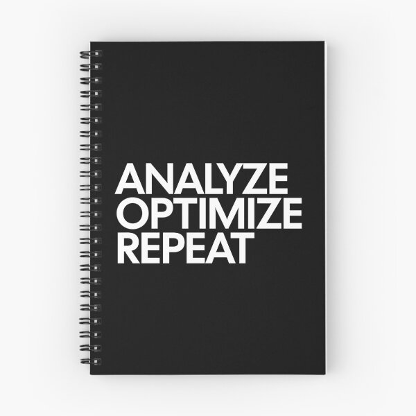 Item preview, Data Analyst Growth Marketer Slogan - Analyze Optimize Repeat (white) designed and sold by MotionBanana Art.