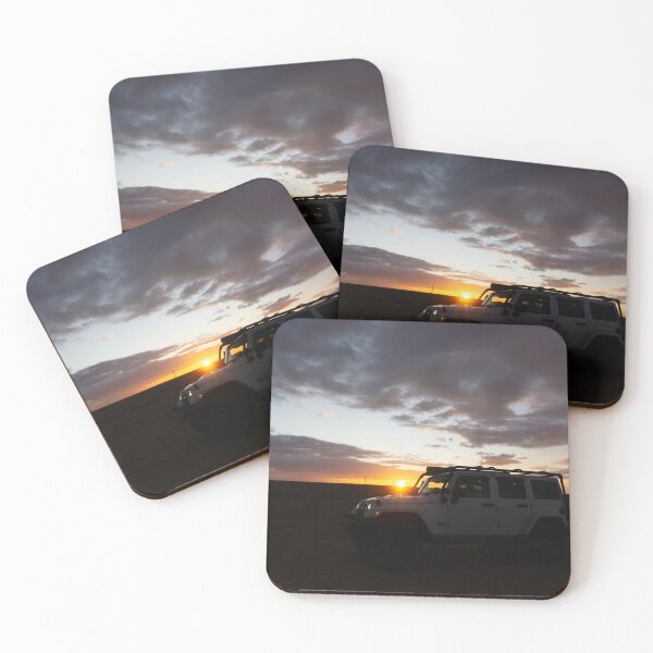 Item preview, Jeep Silhouette at Sunset Muloorina Road, Marree, Outback South Australia designed and sold by Mat Wills Photography.