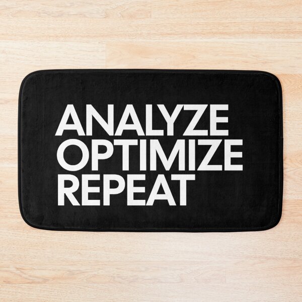 Item preview, Data Analyst Growth Marketer Slogan - Analyze Optimize Repeat (white) designed and sold by MotionBanana Art.