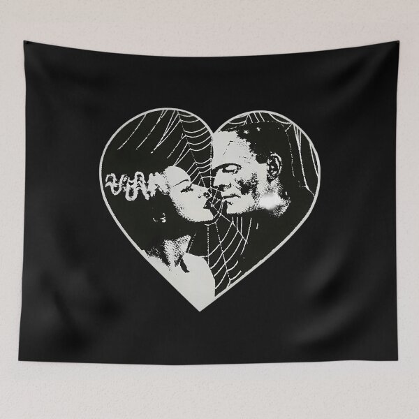 Item preview, Frankenstein And Bride Goth Emo Heart designed and sold by vasicsalynf.