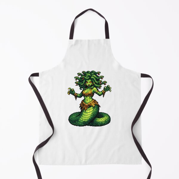 Item preview, Pixelated Medusa – Queen of Snakes in 8-Bit designed and sold by NextNoob485.