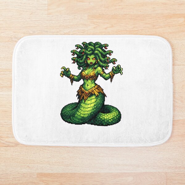 Item preview, Pixelated Medusa – Queen of Snakes in 8-Bit designed and sold by NextNoob485.