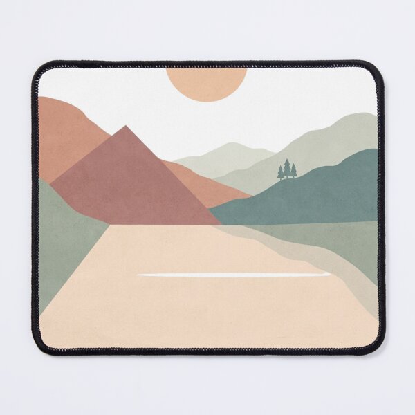Item preview, Minimalist Boho Lake & Mountain Landscape designed and sold by Artful Expression .