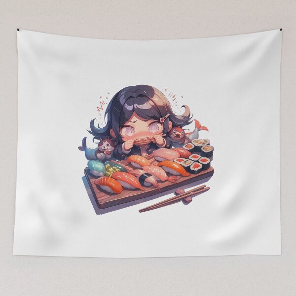 Item preview, Toko Fukawa Danganronpa Chibi Sushi Snack Attack designed and sold by Spraykart.