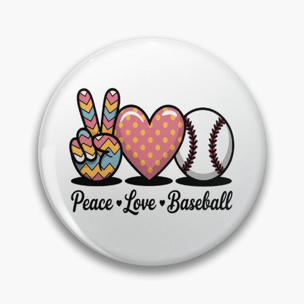 Artikelvorschau, Frieden, Liebe, Baseball entworfen und verkauft von CottonCandyPrin.