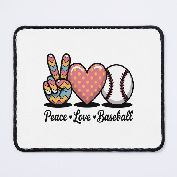 Item preview, Peace Love Baseball designed and sold by CottonCandyPrin.