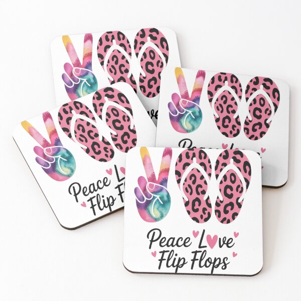 Item preview, Peace Love Flip Flops Funny Hello Summer Vibes Beach Vacay 1 designed and sold by CottonCandyPrin.