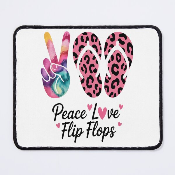Item preview, Peace Love Flip Flops Funny Hello Summer Vibes Beach Vacay 1 designed and sold by CottonCandyPrin.