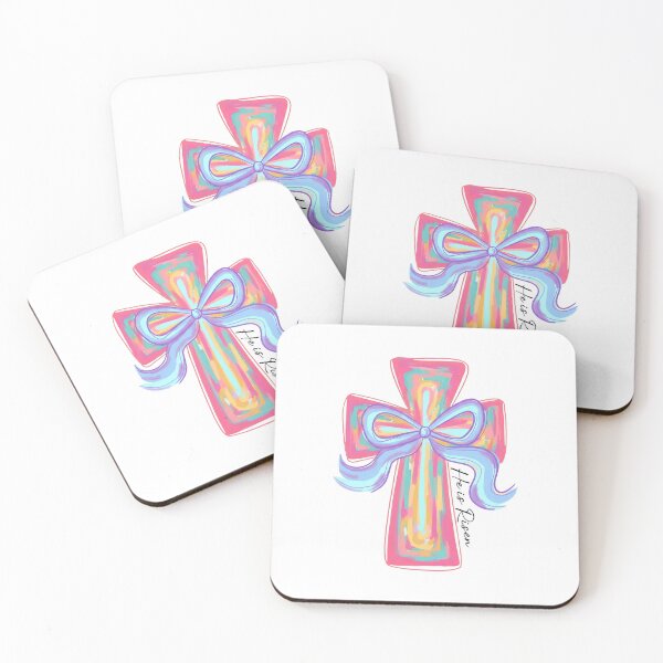 Item preview, Colorful Abstract Risen Cross with Bow designed and sold by OlyvieArt.