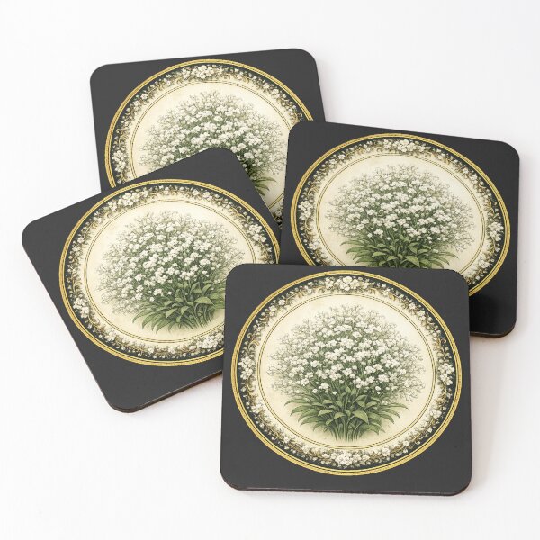 Item preview, Baby’s Breath Serenity – Gentle Cloud Botanical Circle Design designed and sold by TheJoyfulPen.