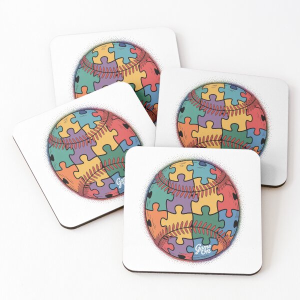 Item preview, Puzzle Piece Ball Sports Baseball Autism Awareness designed and sold by HaiharryCartoon.