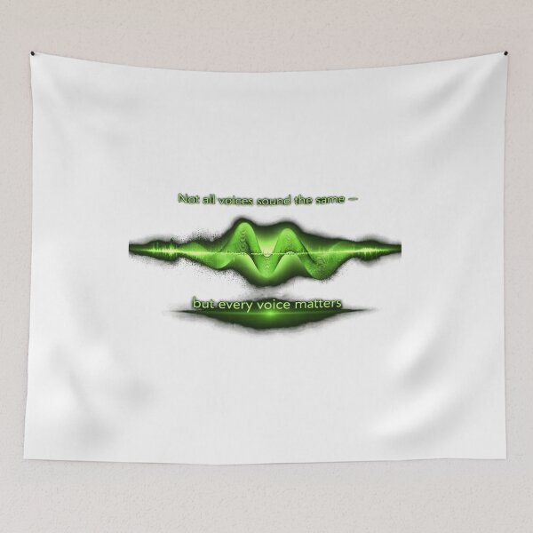 Item preview, Not All Voices Sound the Same – Every Voice Matters Sound Wave Design Green Starburst designed and sold by Mirgonhood.