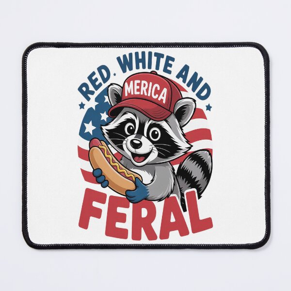 Item preview, Raccoon 4th Of July Patriotic Cute Red White And Feral 5 designed and sold by HaiharryCartoon.