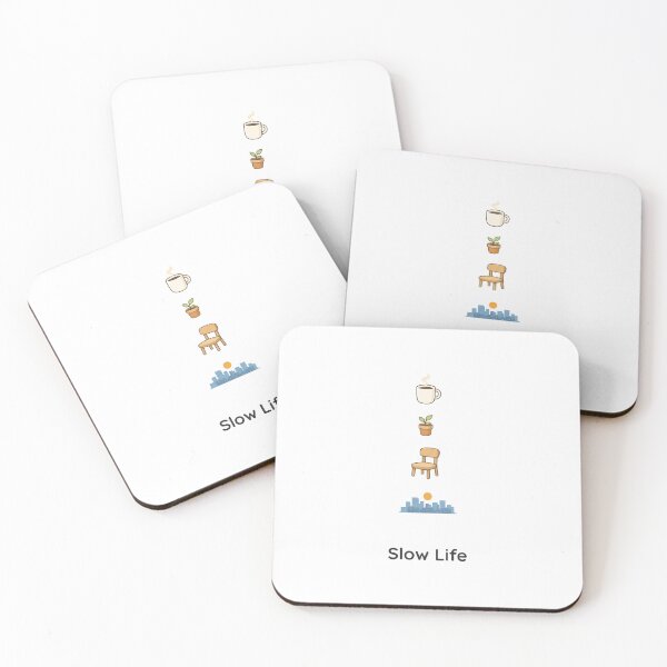 Item preview, Slow Life Coffee – Balcony City Calm Vibes designed and sold by WorkXPlay.
