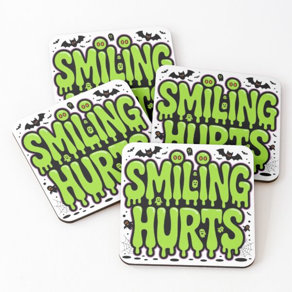 Item preview, Smiling Hurts Creepy Slime Typography Design designed and sold by NewUSShop.