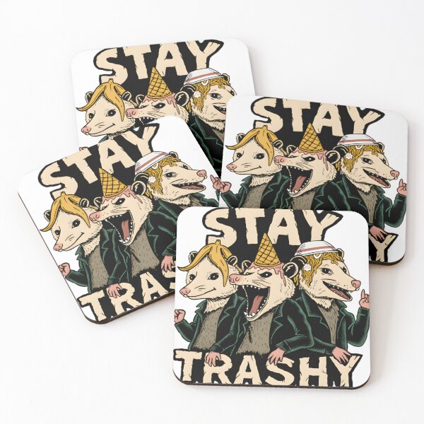 Item preview, Stay Trashy Funny Opossum Trio designed and sold by Ifemix.