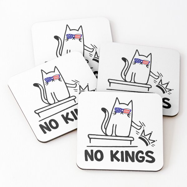 Item preview, No Kings Funny Cat Patriotic USA Sunglasses Shirt designed and sold by ObukiLantara.