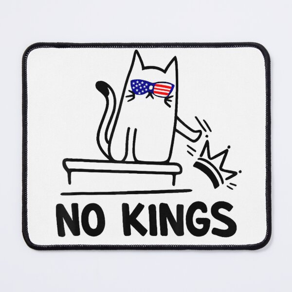 Item preview, No Kings Funny Cat Patriotic USA Sunglasses Shirt designed and sold by ObukiLantara.
