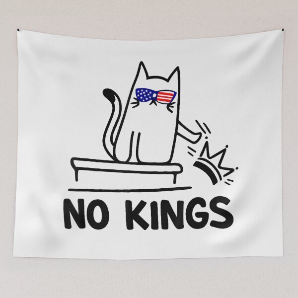 Item preview, No Kings Funny Cat Patriotic USA Sunglasses Shirt designed and sold by ObukiLantara.