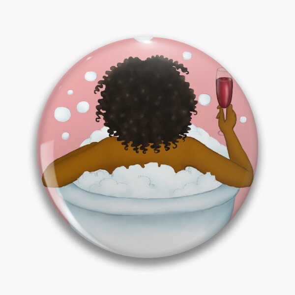 Item preview, Black Woman Sitting In Bath Tub Sipping Wine designed and sold by Deanna McRae.