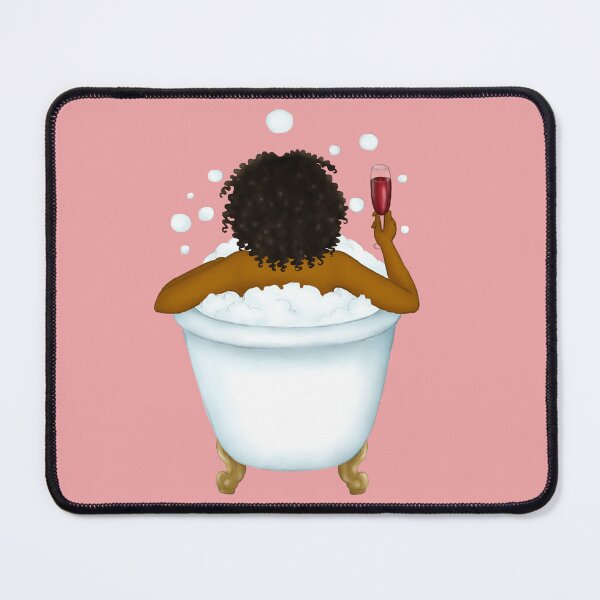 Item preview, Black Woman Sitting In Bath Tub Sipping Wine designed and sold by Deanna McRae.