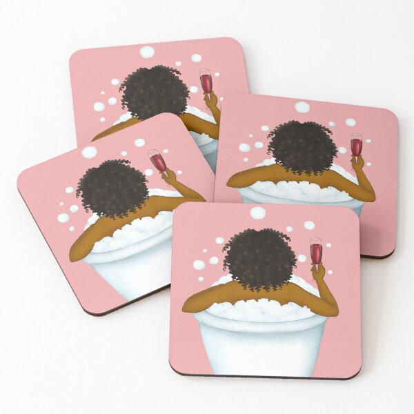Item preview, Black Woman Sitting In Bath Tub Sipping Wine designed and sold by Deanna McRae.