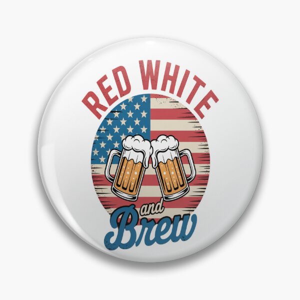 Item preview, Red White & Booze Beer Glass designed and sold by HaiharryCartoon.