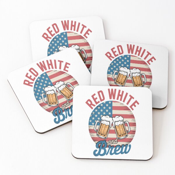Item preview, Red White & Booze Beer Glass designed and sold by HaiharryCartoon.