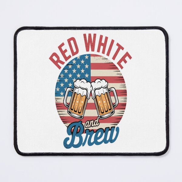 Item preview, Red White & Booze Beer Glass designed and sold by HaiharryCartoon.