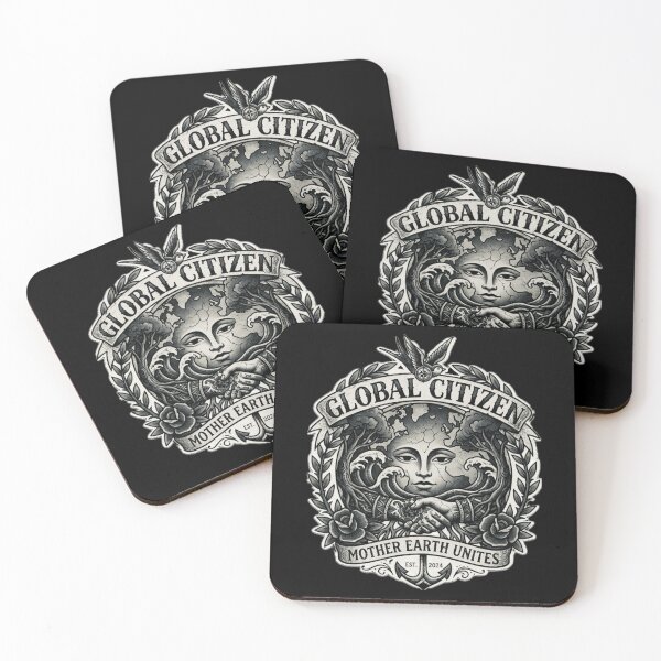 Item preview, Mother Earth Unites - Global Citizen Old School Black and Grey Tattoo designed and sold by EARTH PEOPLE.