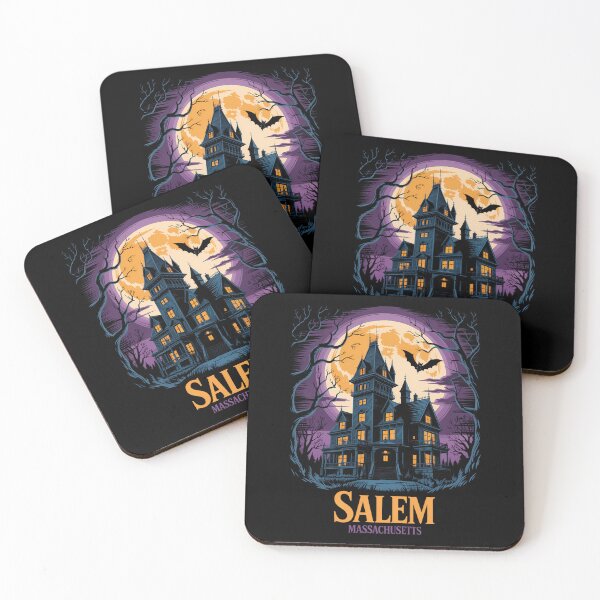 Item preview, Salem Massachusetts Halloween Skyline Cityscape designed and sold by PunkNation-Arts.