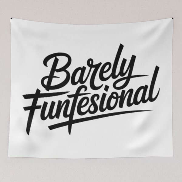 Item preview, Barely Functional Brush Script Streetwear Design designed and sold by NewUSShop.
